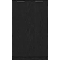 vidaXL - Schoenenkast met 2 deuren - Zwart eiken - Bewerkt hout - 59x35x100 cm