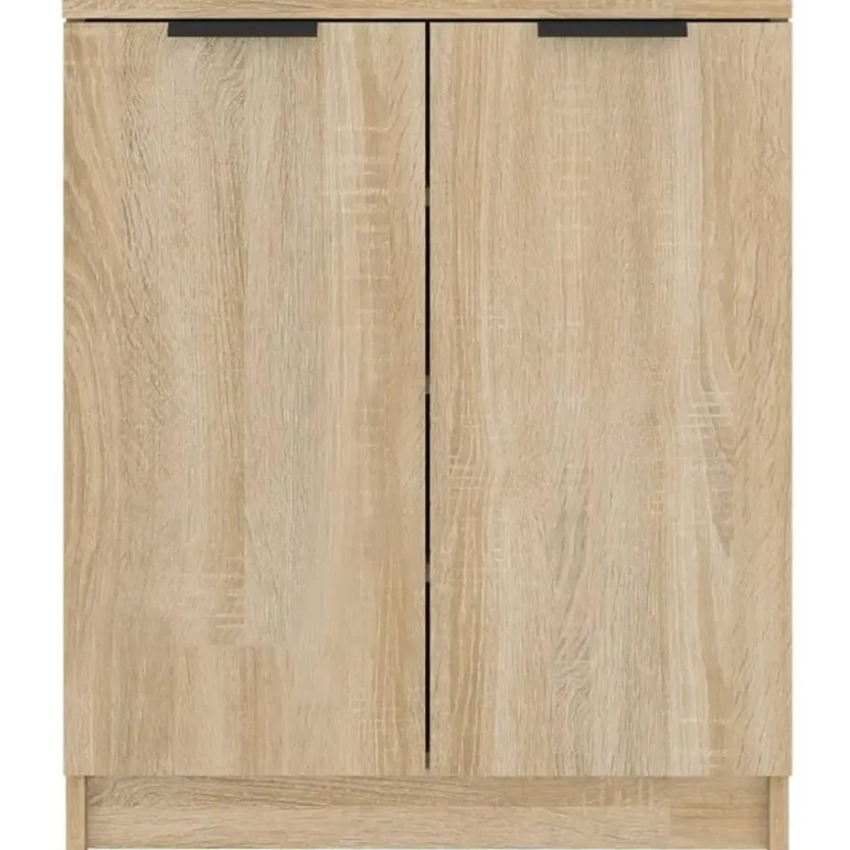 vidaXL - Schoenenkast met 2 deuren - Sonoma eiken - Bewerkt hout - 59x35x70 cm