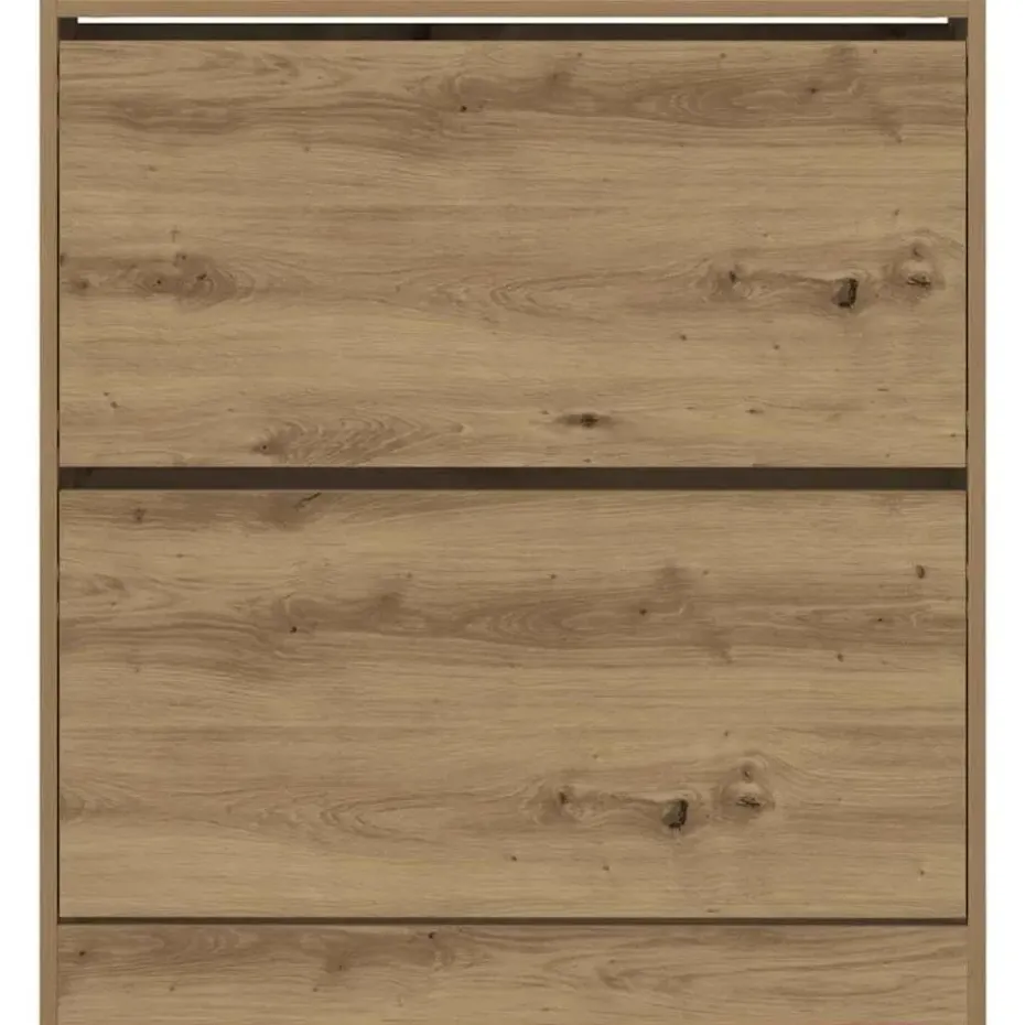 vidaXL - Schoenenkast voor entree 4 paar - Gerookt eiken - 80x21x87,5 cm