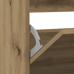 vidaXL - Schoenenkast voor entree 4 paar - Gerookt eiken - 80x21x87,5 cm