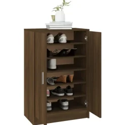 vidaXL - Schoenenrek - Bruin - Bewerkt hout - 60 x 35 x 92 cm
