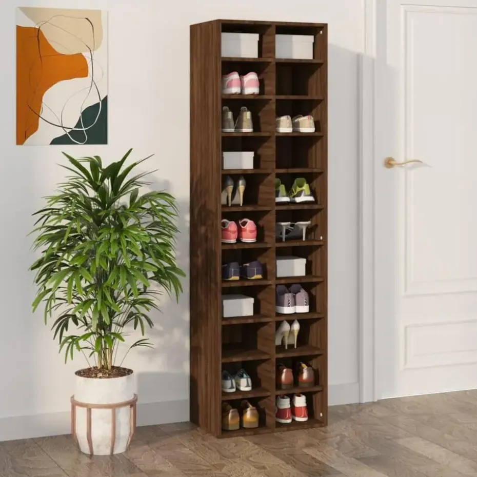 vidaXL - Schoenenrek - Bruin - Bewerkt hout