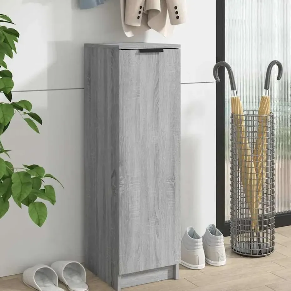 vidaXL - Schoenenrek - Grijs - Bewerkt hout