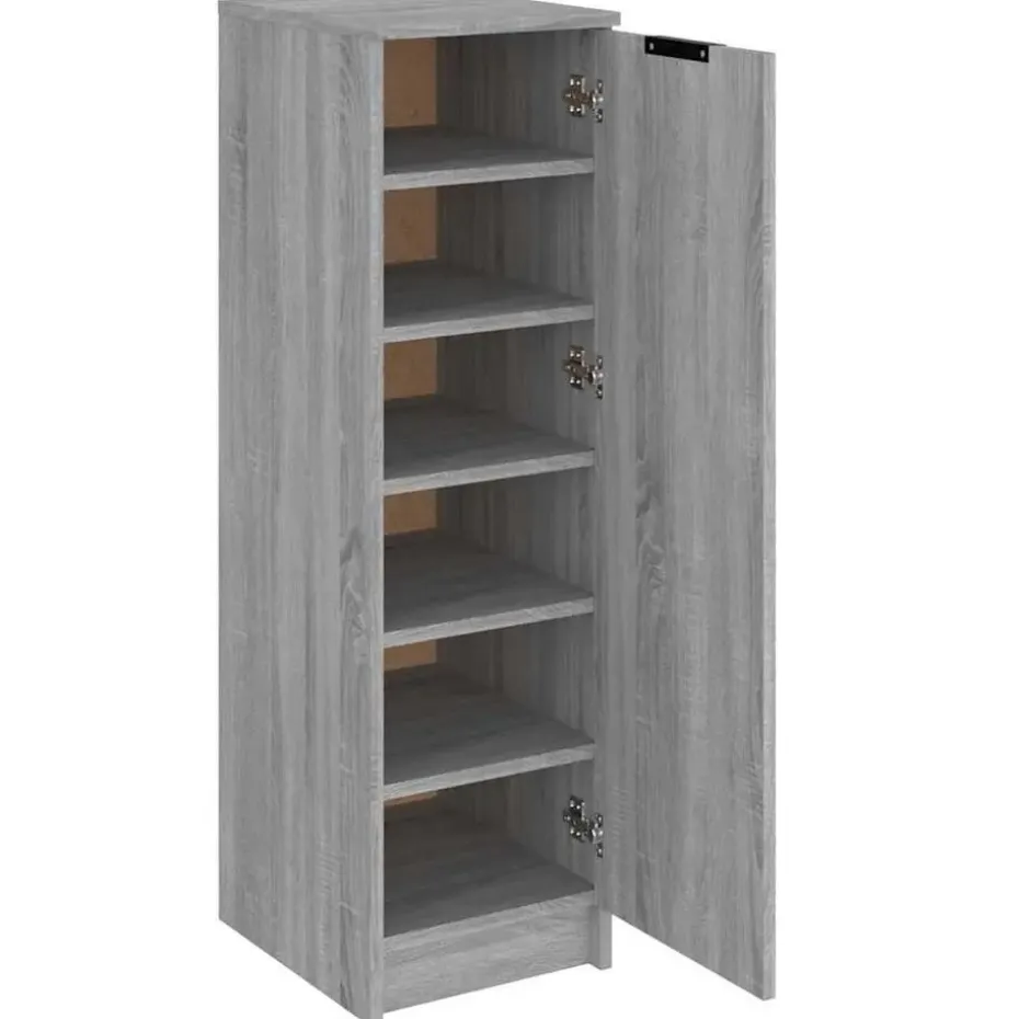 vidaXL - Schoenenrek - Grijs - Bewerkt hout