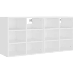 vidaXL - Schoenenrek - Wit - Bewerkt hout - 2 stuks