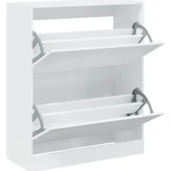 vidaXL - Schoenenrek - Wit - Bewerkt hout - 80 x 34 x 96.5 cm