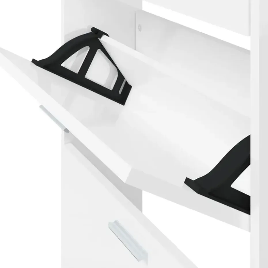 vidaXL - Schoenenrek - Wit - Bewerkt hout