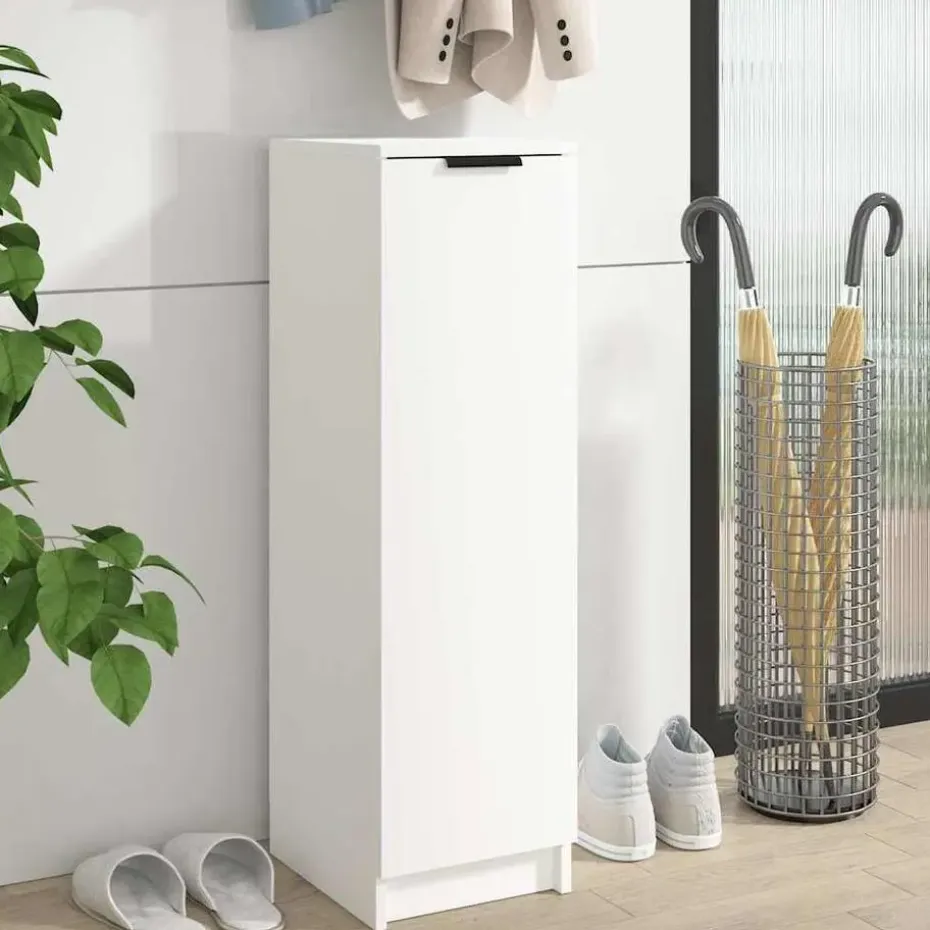 vidaXL - Schoenenrek - Wit - Bewerkt hout
