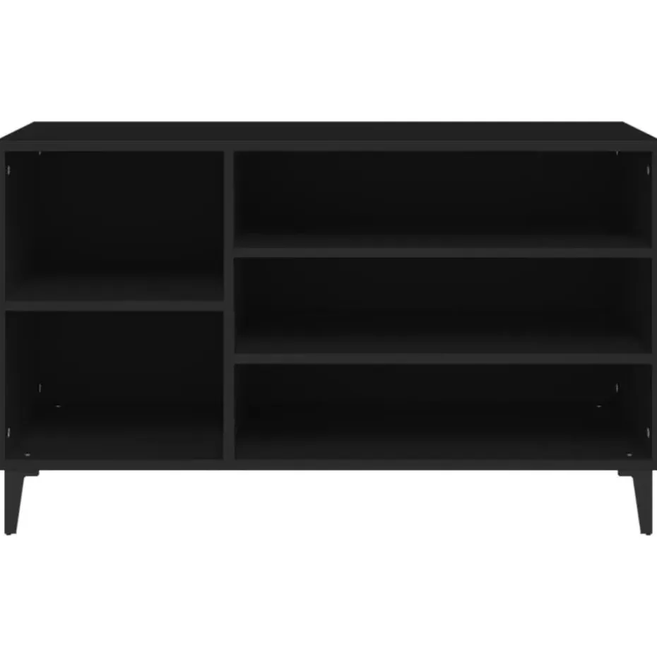 vidaXL - Schoenenrek - Zwart - Bewerkt hout
