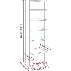 vidaXL - Schoenrek - Wit - Bewerkt hout - 2 stuks