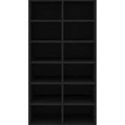 vidaXL - Schoenrek - Zwart - Bewerkt hout