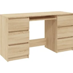 vidaXL - Schrijfbureau - Bruin - Bewerkt hout