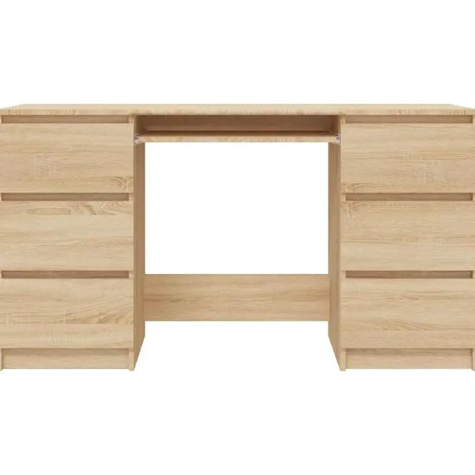 vidaXL - Schrijfbureau - Bruin - Bewerkt hout