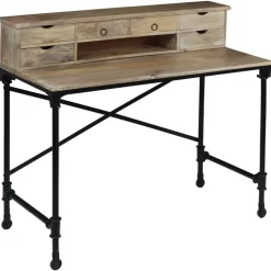 vidaXL - Schrijftafel - Bruin - Hout