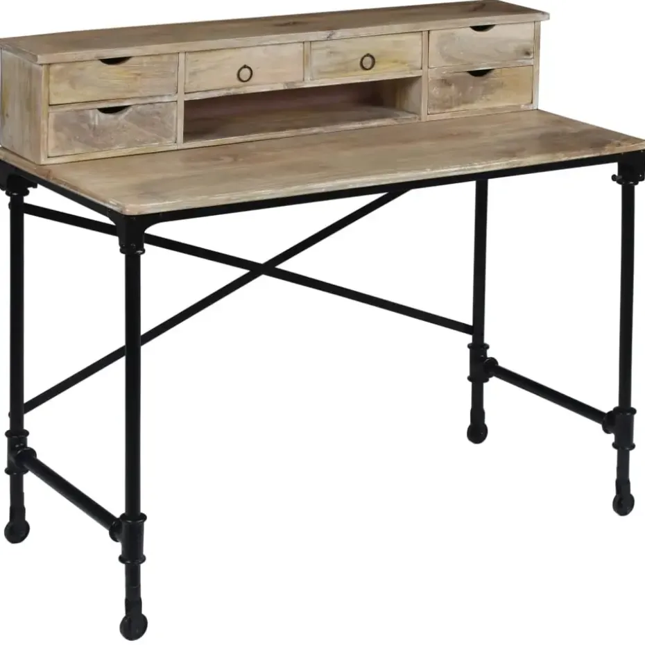 vidaXL - Schrijftafel - Bruin - Hout