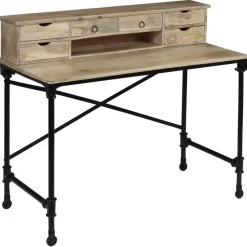 vidaXL - Schrijftafel - Bruin - Hout