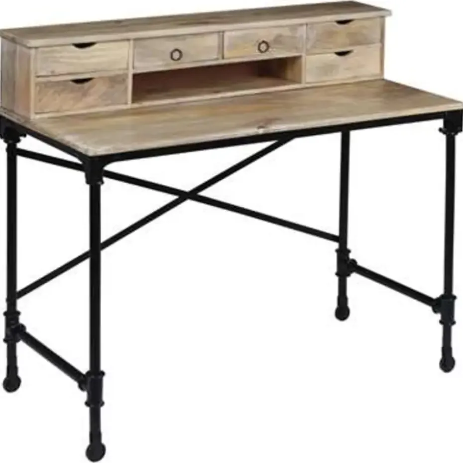 vidaXL - Schrijftafel - Bruin - Hout