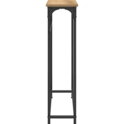 vidaXL - Sidetable - Artisanaal eiken - Gelaagd hout en metaal - 75x19.5x75 cm