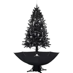 vidaXL - Sneeuwende Kerstboom - Zwart - 190 x 115 cm