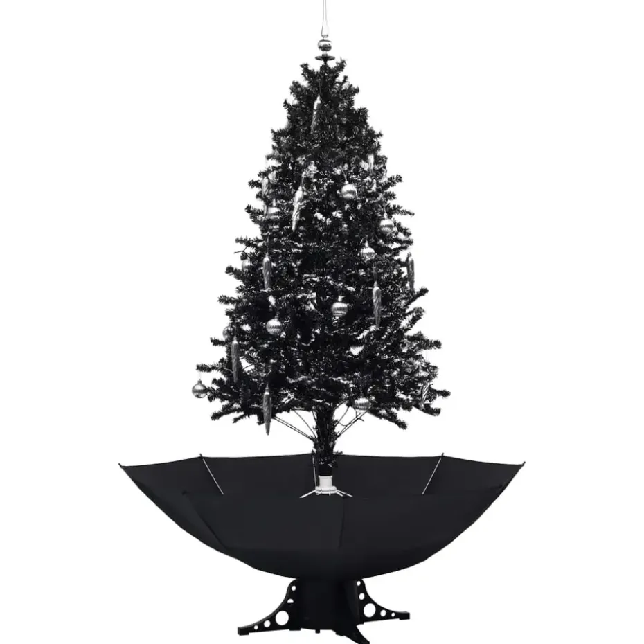 vidaXL - Sneeuwende Kerstboom - Zwart - 190 x 115 cm