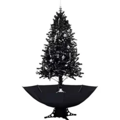 vidaXL - Sneeuwende Kerstboom - Zwart - 190 x 115 cm