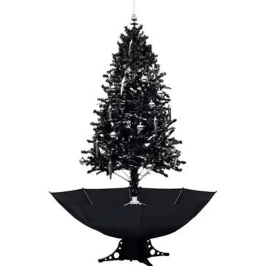 vidaXL - Sneeuwende Kerstboom - Zwart - 190 x 115 cm