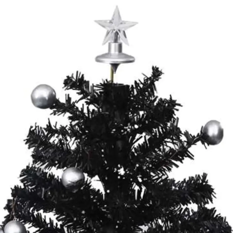 vidaXL - Sneeuwende Kerstboom - Zwart - 75 x 60 cm
