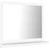 vidaXL - Spiegel - Wit - Bewerkt hout - 40 x 10.5 x 37 cm