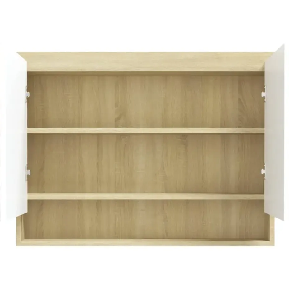 vidaXL - Spiegelkast - Wit - MDF