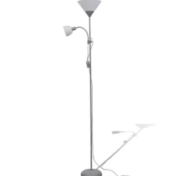 vidaXL - Staande Lamp - Grijs - Staal