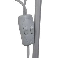 vidaXL - Staande Lamp - Grijs - Staal