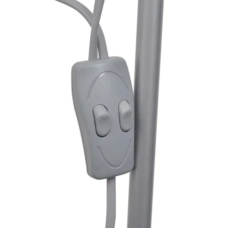 vidaXL - Staande Lamp - Grijs - Staal