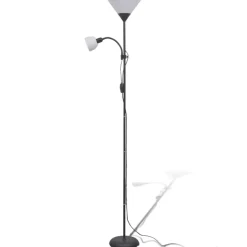 vidaXL - Staande Lamp - Zwart - Staal