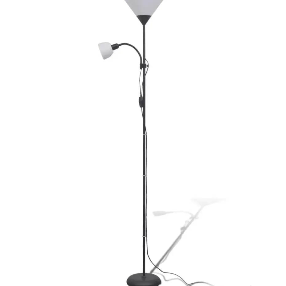 vidaXL - Staande Lamp - Zwart - Staal