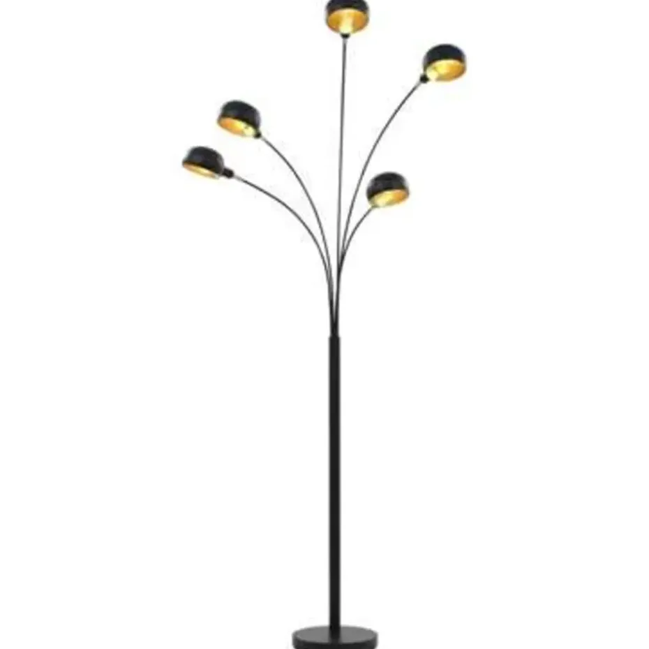 vidaXL - Staande Lamp - Zwart - Staal