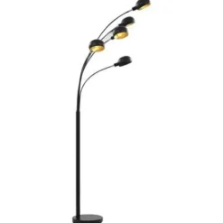 vidaXL - Staande Lamp - Zwart - Staal