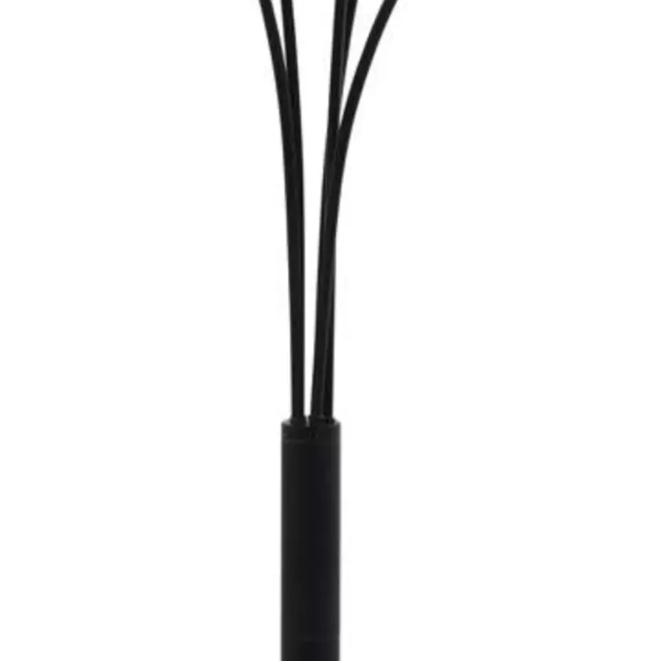 vidaXL - Staande Lamp - Zwart - Staal