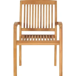 vidaXL - Stapelstoelen - Kussens - Grijs - Hout - 4 stuks