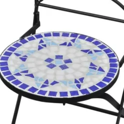 vidaXL - Stoel - Blauw - Keramiek