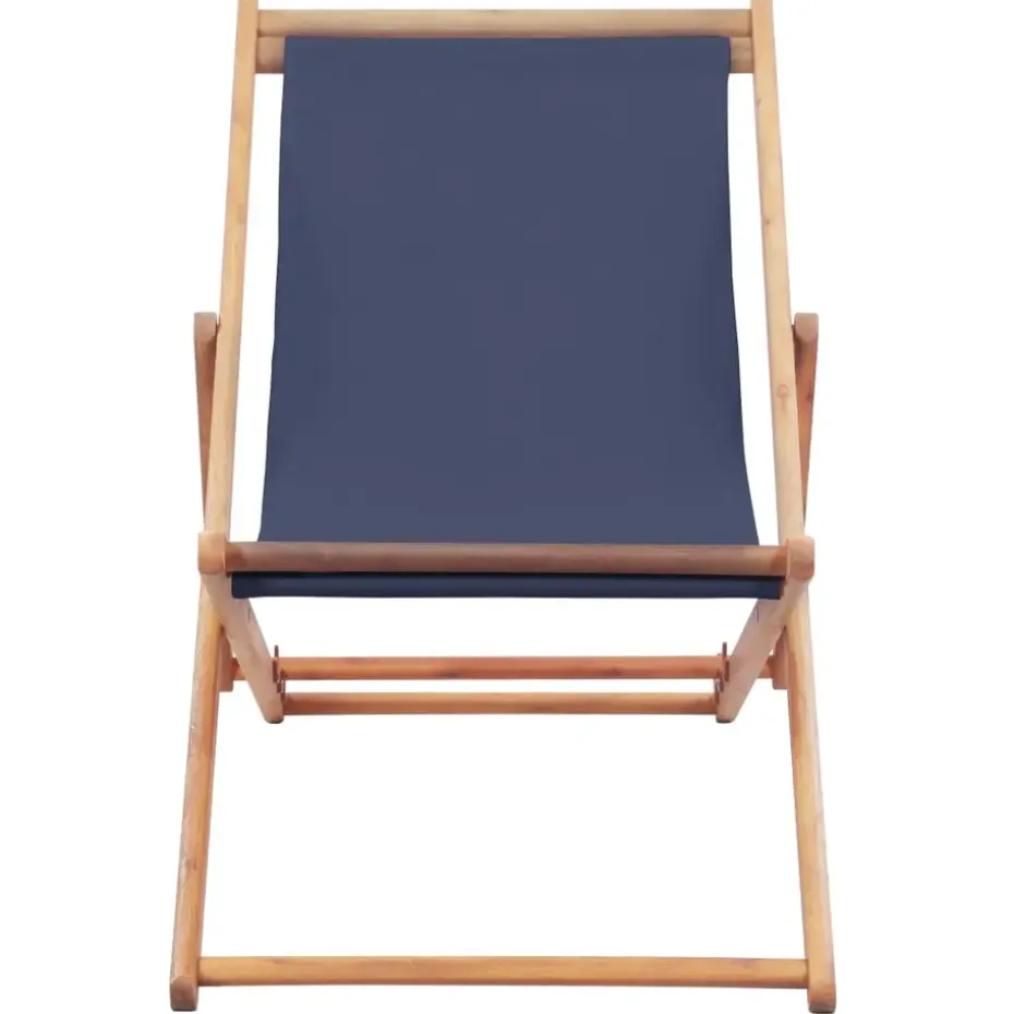 vidaXL - Strandstoel - Blauw - Stof