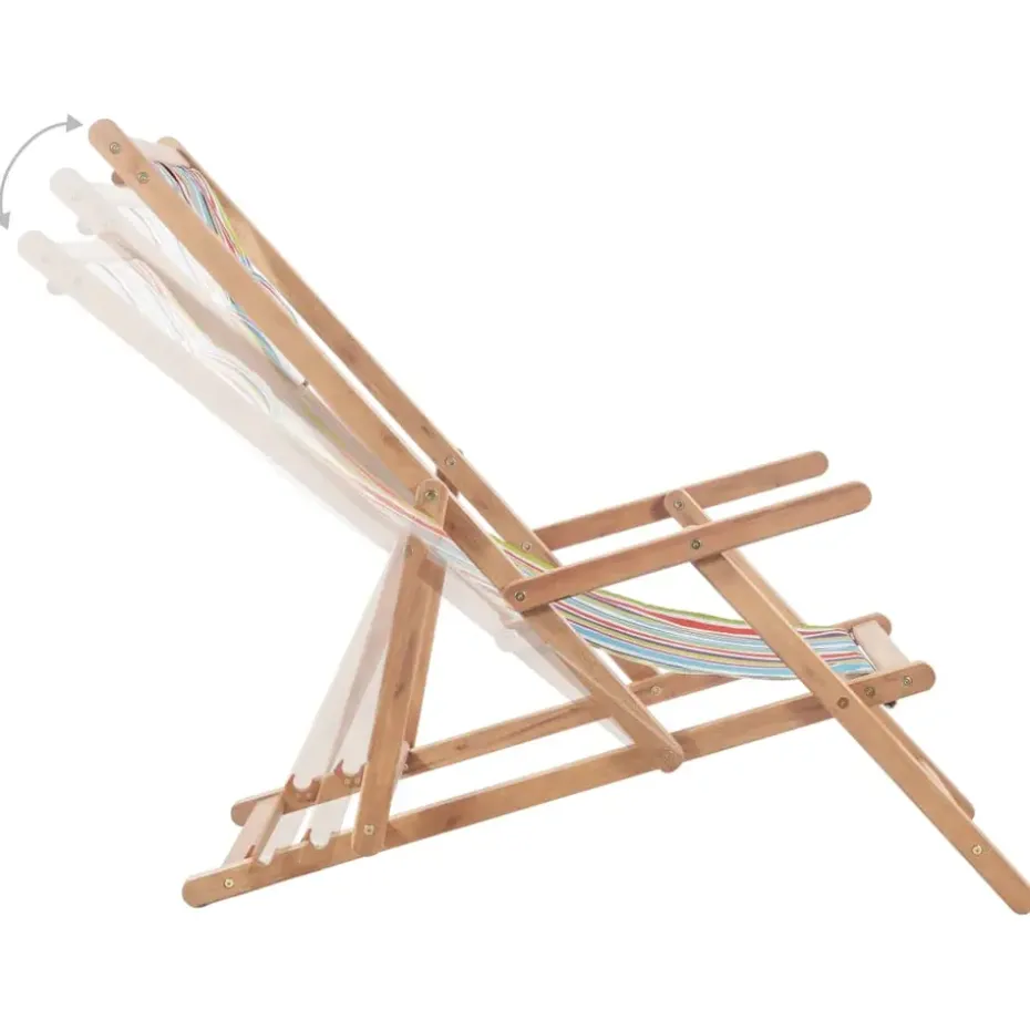vidaXL - Strandstoel - Multikleur - Stof