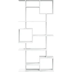 vidaXL - Symmetrische Boekenkast met vakken - Wit - Bewerkt hout - 92x29x188 cm
