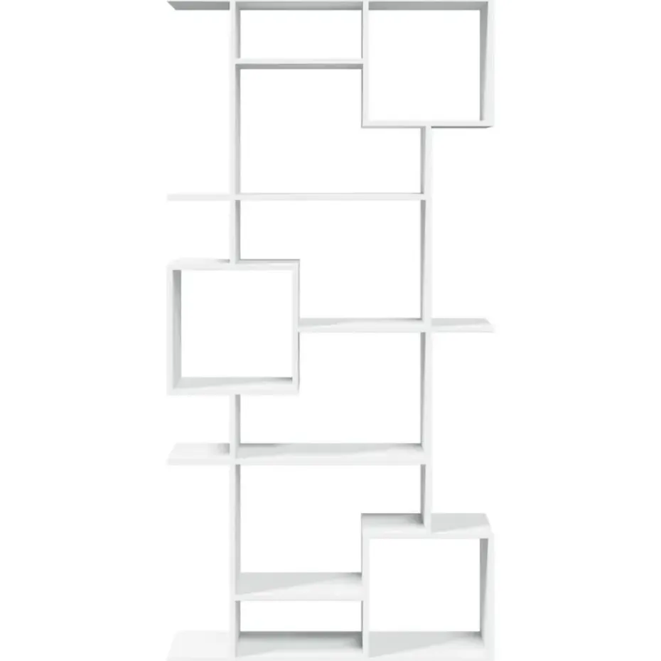 vidaXL - Symmetrische Boekenkast met vakken - Wit - Bewerkt hout - 92x29x188 cm