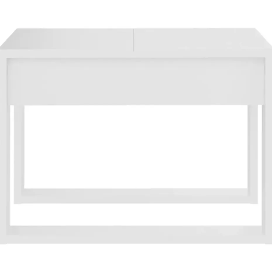 vidaXL - Tafel - Wit - Bewerkt hout - 50 x 50 cm