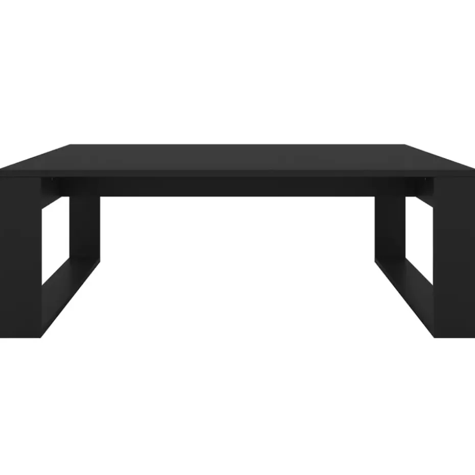 vidaXL - Tafel - Zwart - Bewerkt hout - 100 x 100 cm