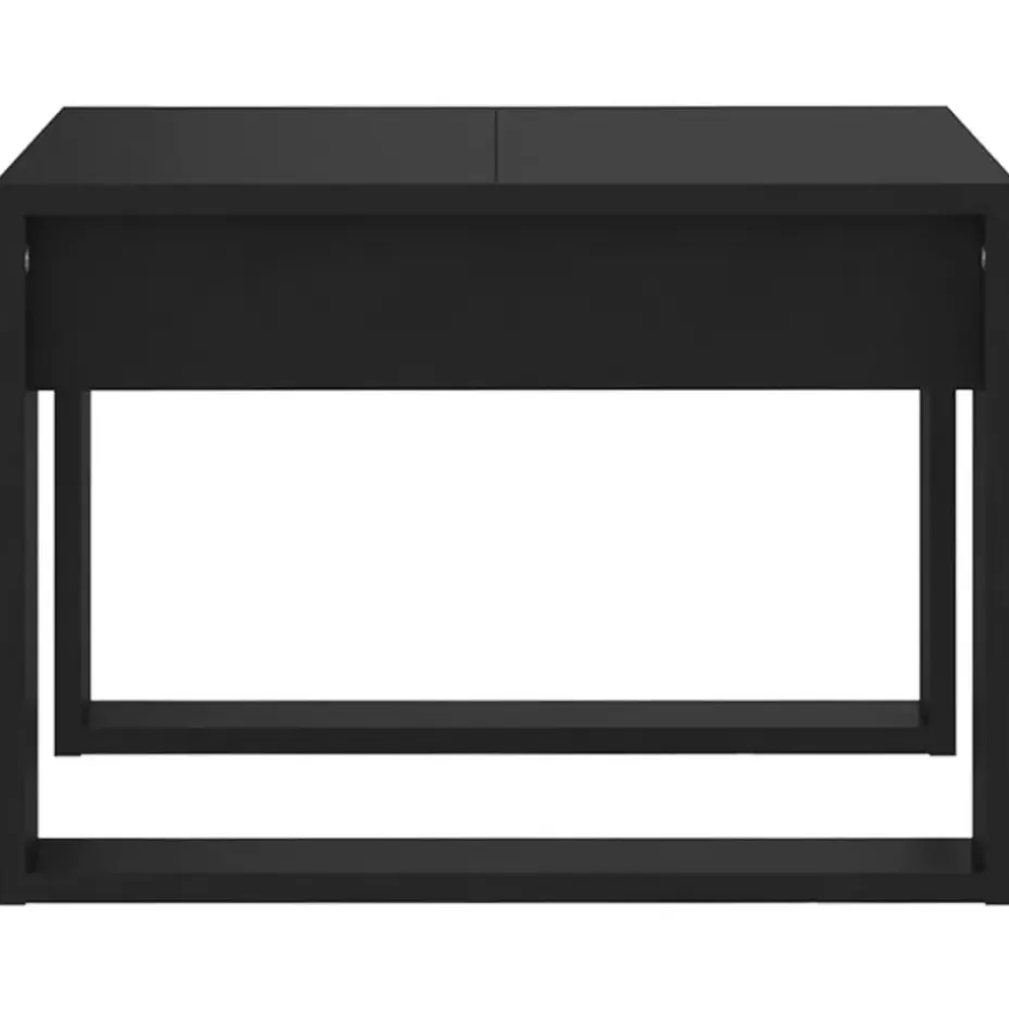 vidaXL - Tafel - Zwart - Bewerkt hout - 50 x 50 cm