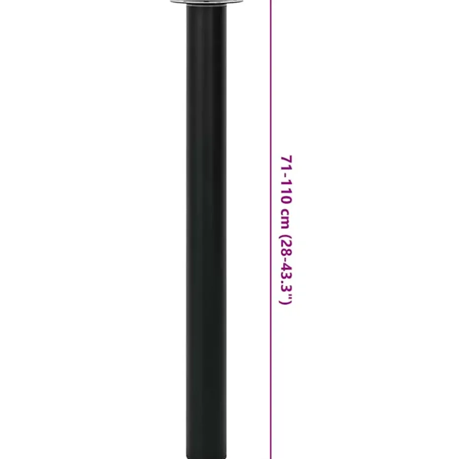 vidaXL - Tafelpoot - Zwart - IJzer - 2 stuks