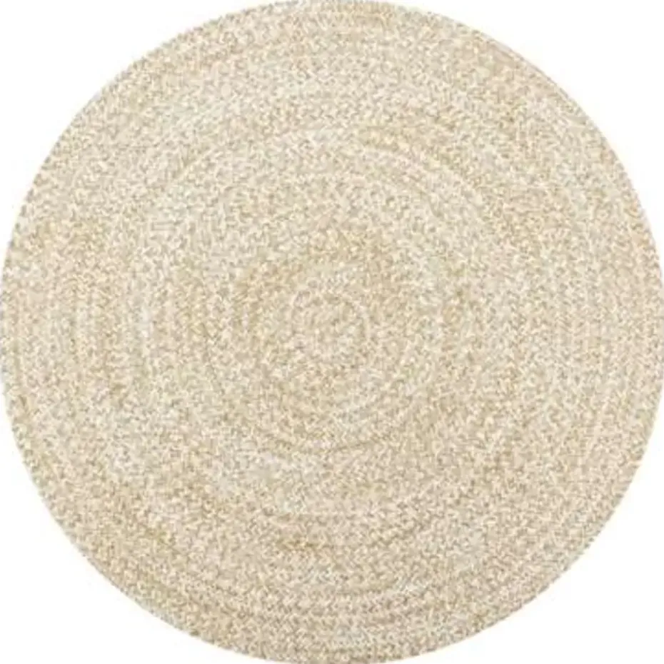 vidaXL - Tapijt - Wit - Jute