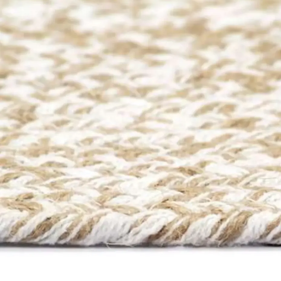vidaXL - Tapijt - Wit - Jute