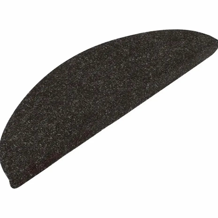 vidaXL - Tapijt Traptrede - Zwart - Kunststof - 56 x 17 x 3 cm - 15 stuks